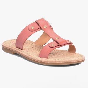Kork Ease Womens Sz 9 Basel Burnt Orange Full Grain Leather T-Strap Sandals
